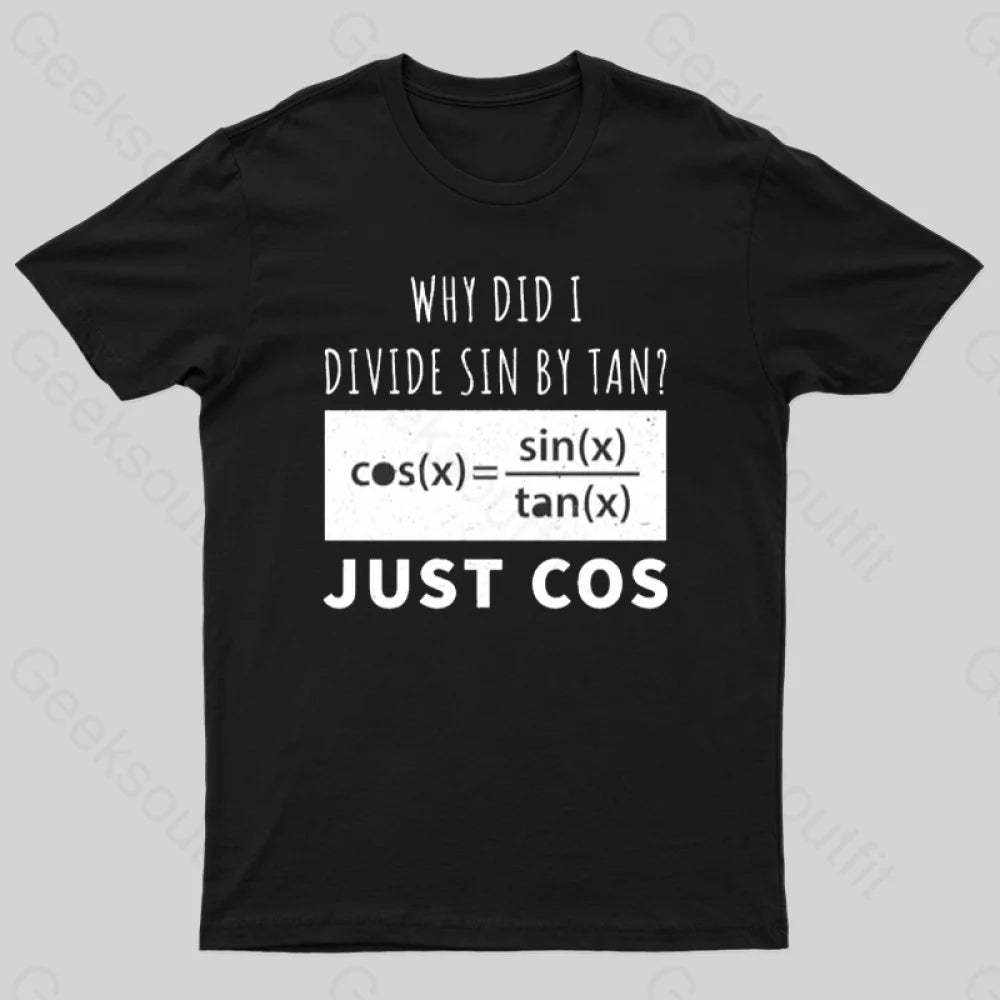 Why Did I Divide Sin By Tan T-Shirt Black / S