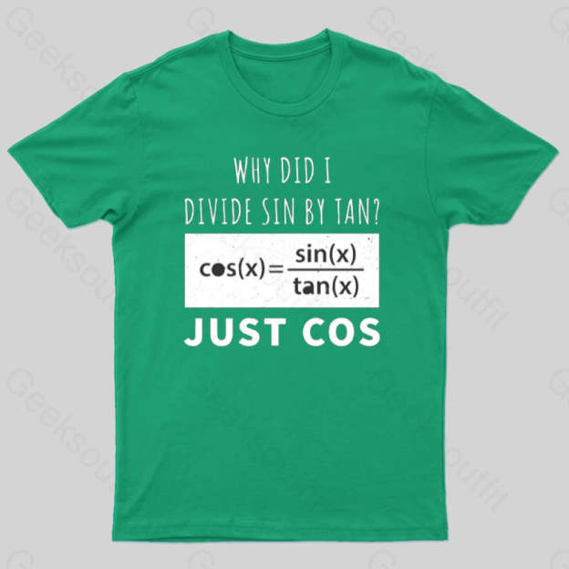 Why Did I Divide Sin By Tan T-Shirt Green / S