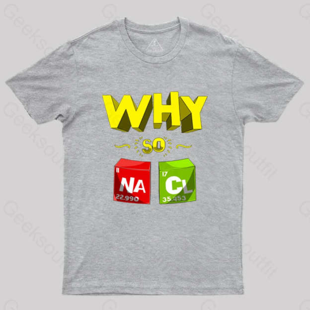 Why So Salty Funny Nacl T-Shirt Grey / S