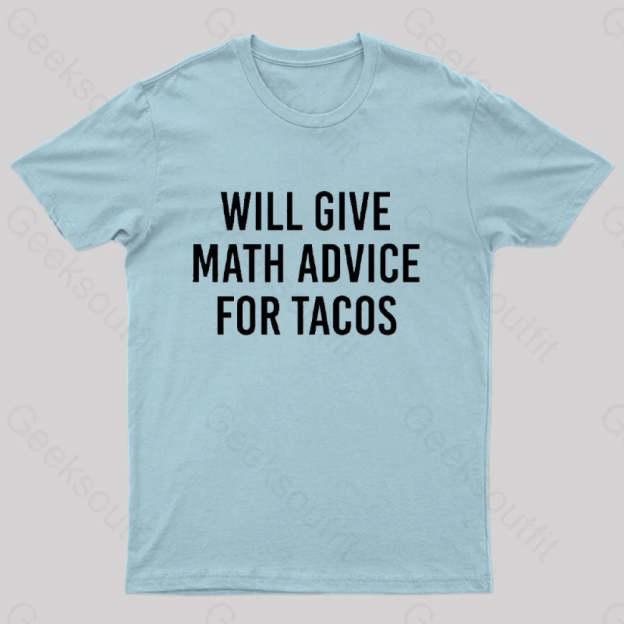 Will Give Math Advice T-Shirt Light Blue / S