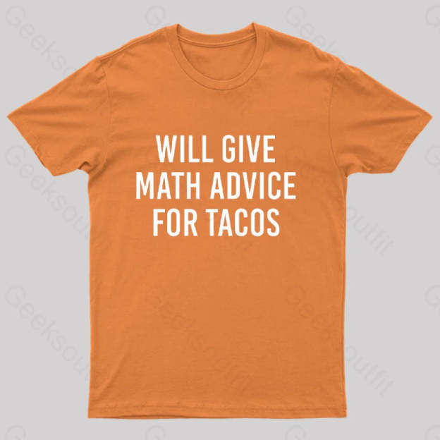 Will Give Math Advice T-Shirt Orange / S