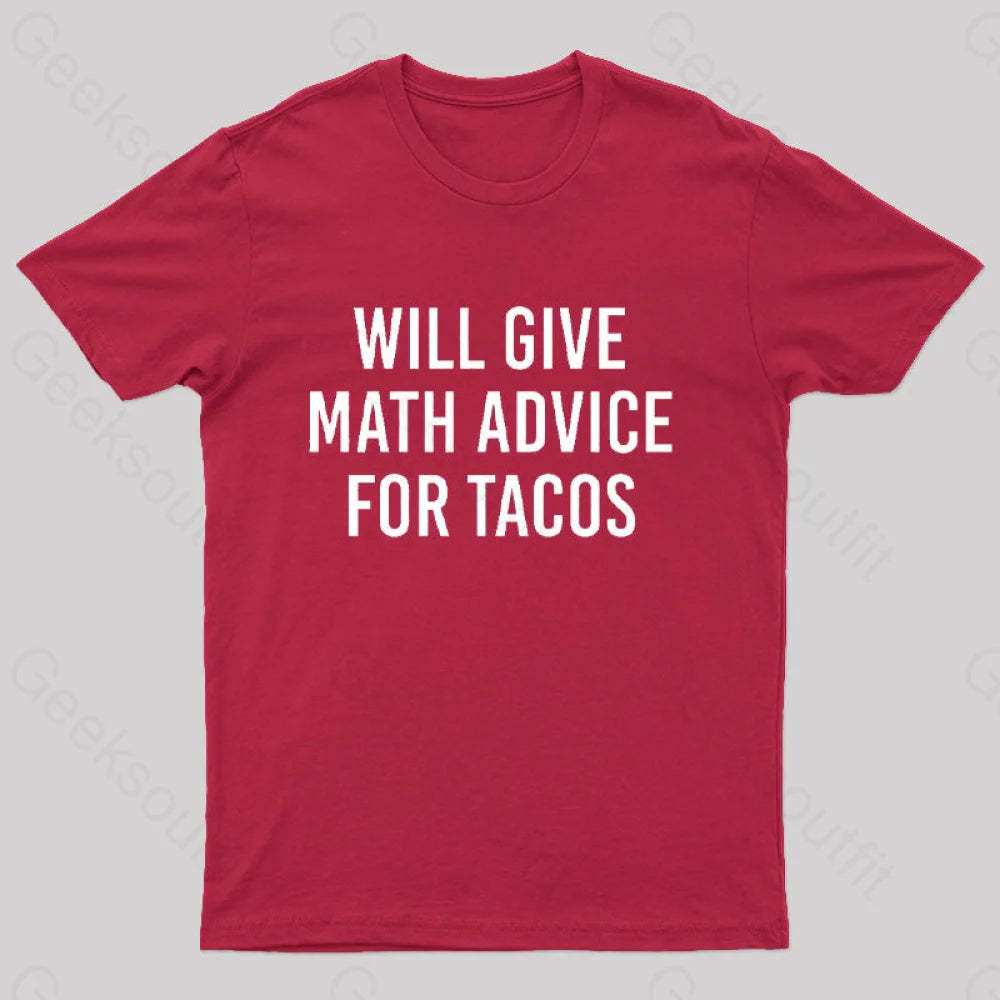 Will Give Math Advice T-Shirt Red / S