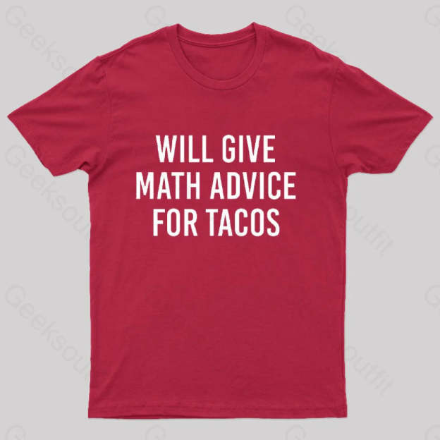 Will Give Math Advice T-Shirt Red / S