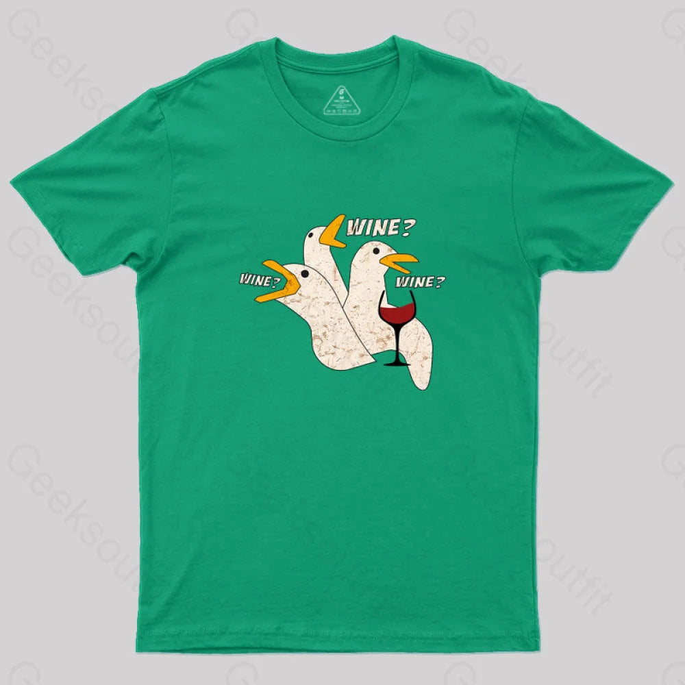 Wine T-Shirt Green / S Yc