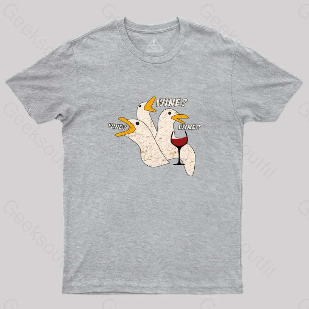 Wine T-Shirt Grey / S Yc
