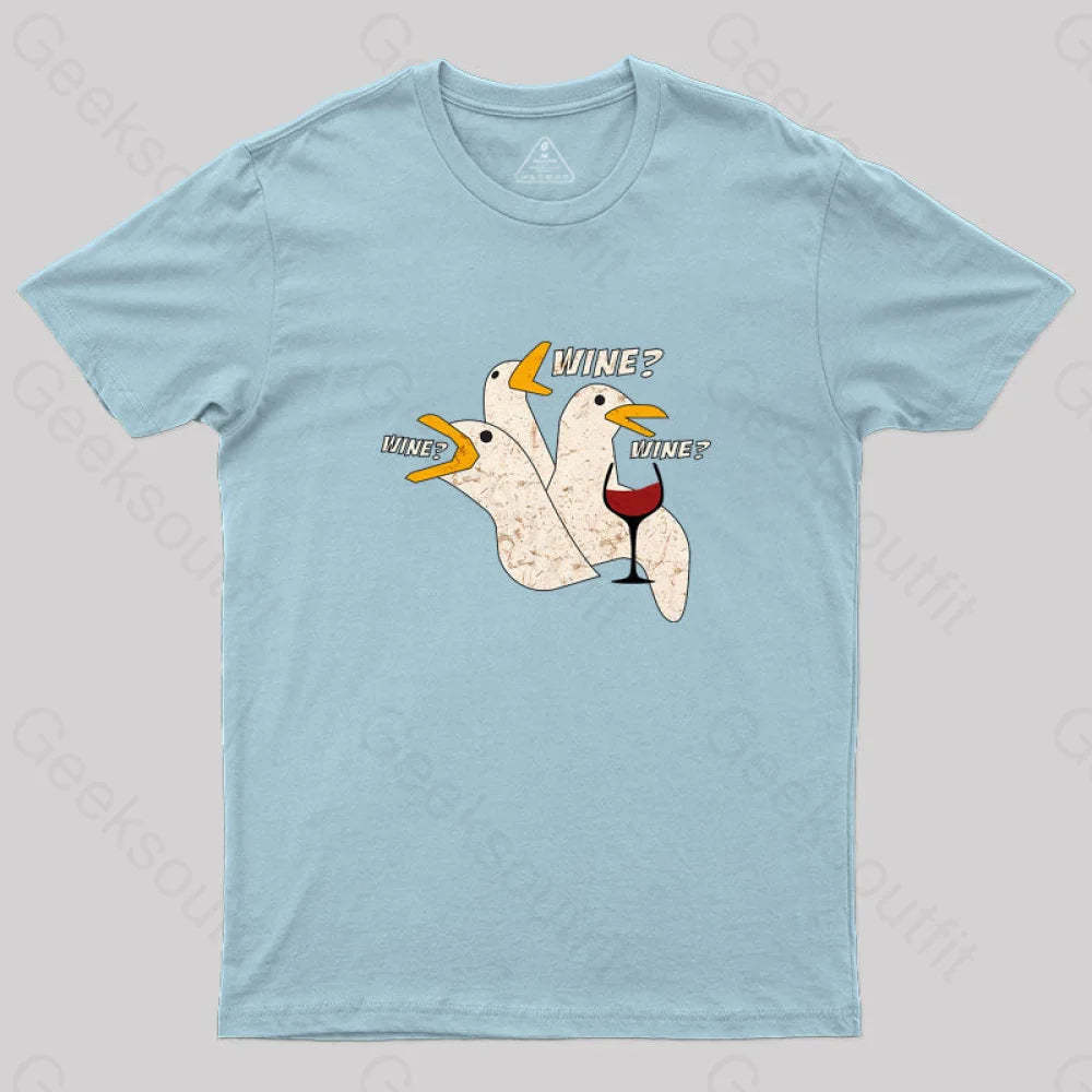 Wine T-Shirt Light Blue / S Yc