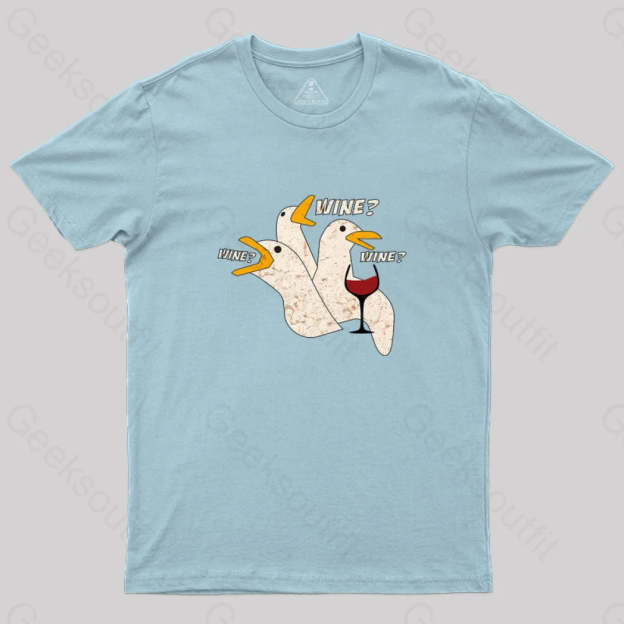 Wine T-Shirt Light Blue / S Yc