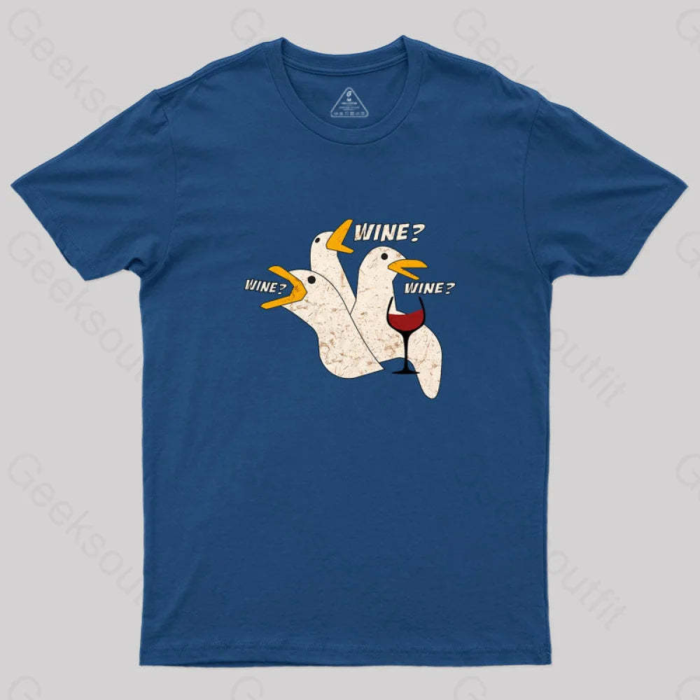 Wine T-Shirt Navy / S Yc