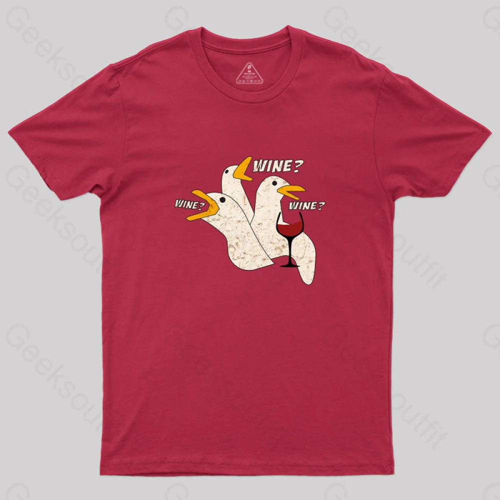 Wine T-Shirt Red / S Yc