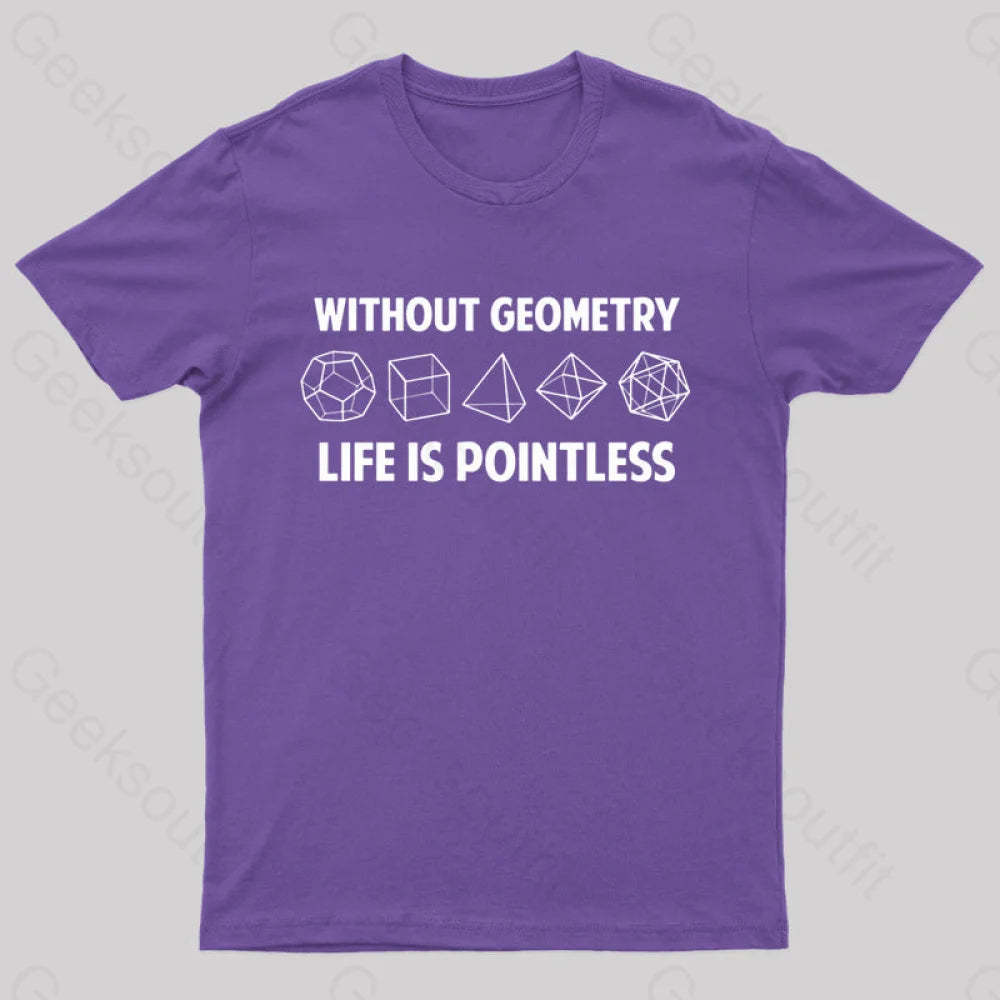 Without Geometry Nerd T-Shirt Purple / S