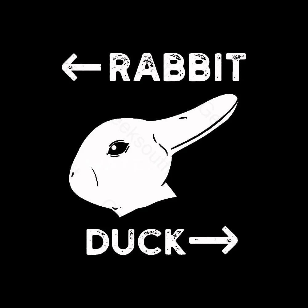 Wittgensteins Rabbit Duck Illusion Geek T-Shirt