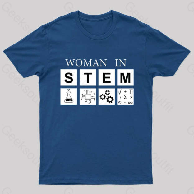 Woman In Stem Geek T-Shirt Navy / S