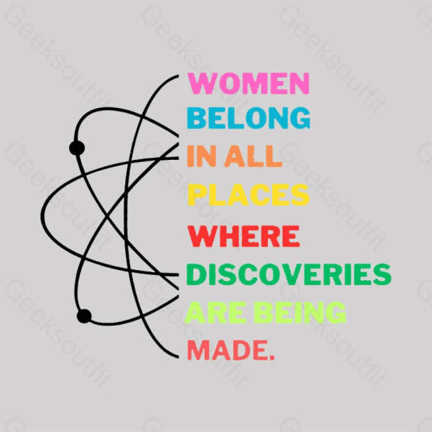 Women Belong In Science Women’s V-Neck T-Shirt