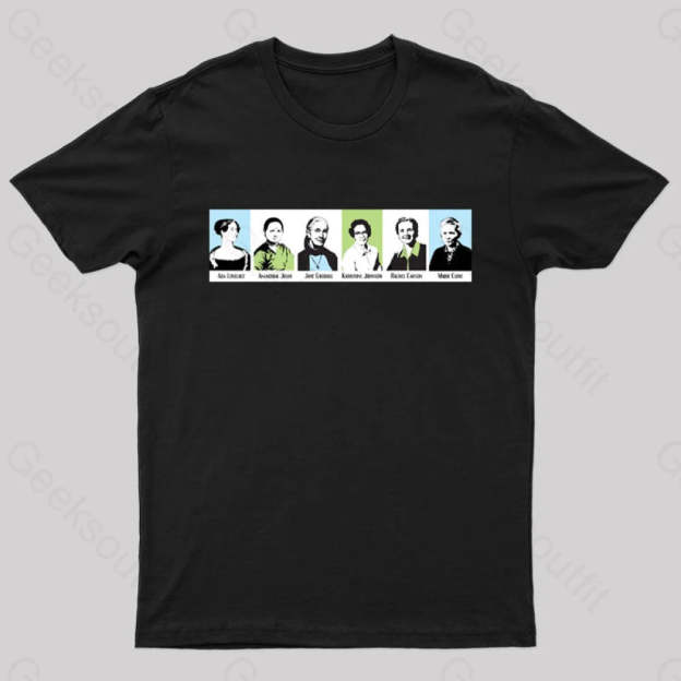 Women In Math And Science Nerd T-Shirt Black / S