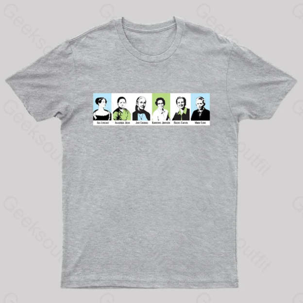 Women In Math And Science Nerd T-Shirt Grey / S