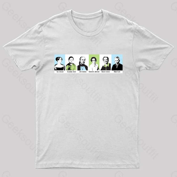 Women In Math And Science Nerd T-Shirt White / S