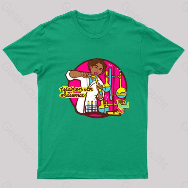 Women In Science Marie Maynard Daly Geek T-Shirt Green / S