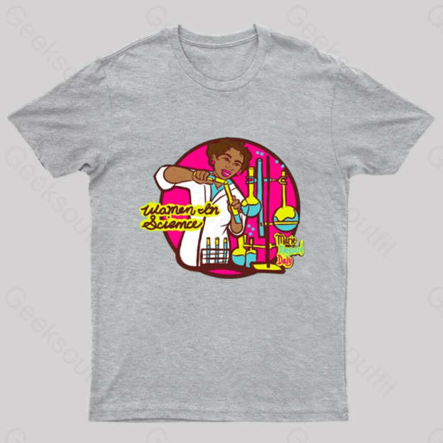 Women In Science Marie Maynard Daly Geek T-Shirt Grey / S