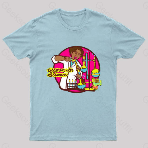 Women In Science Marie Maynard Daly Geek T-Shirt Light Blue / S