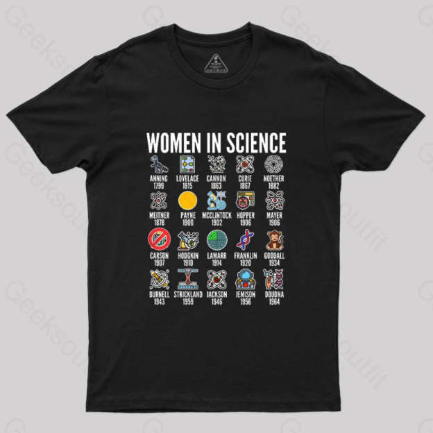 Women In Science T-Shirt Black / S
