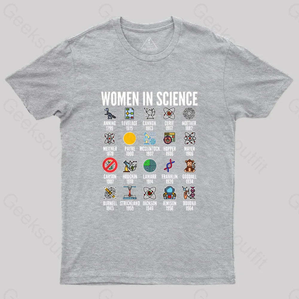 Women In Science T-Shirt Grey / S