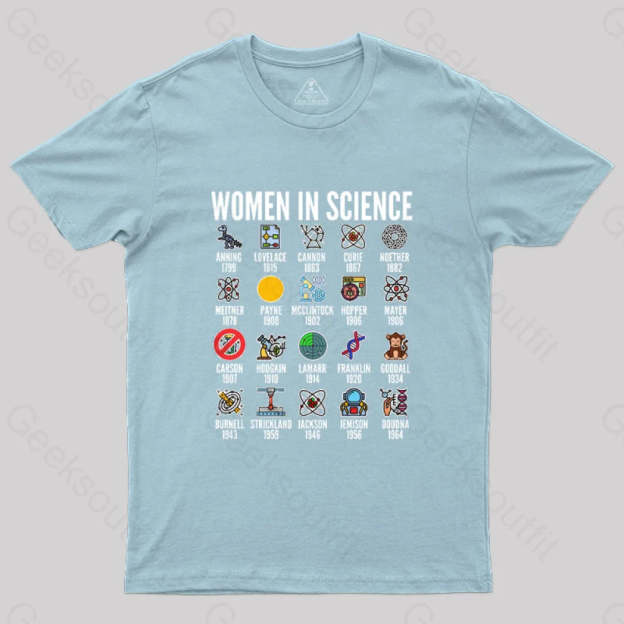 Women In Science T-Shirt Light Blue / S