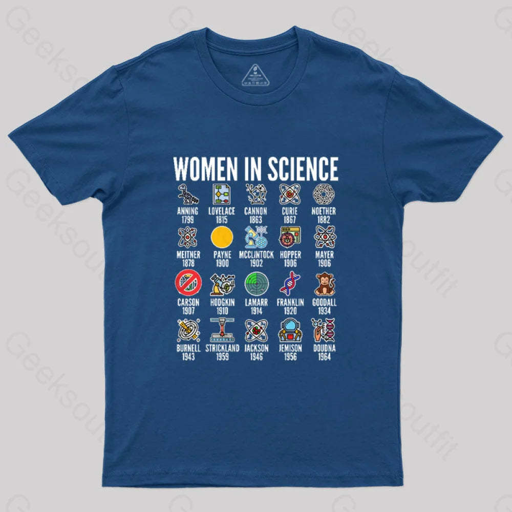 Women In Science T-Shirt Navy / S