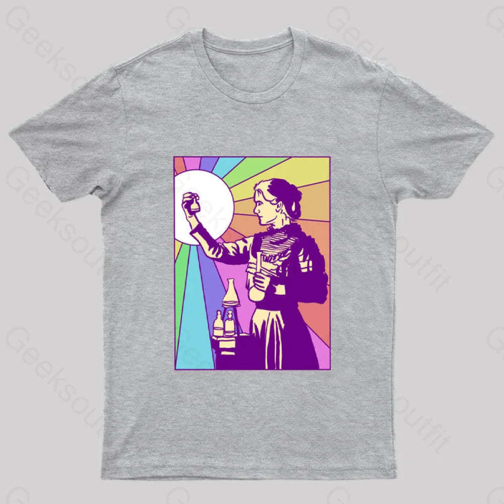 Women Of Science Marie Curie Geek T-Shirt Grey / S