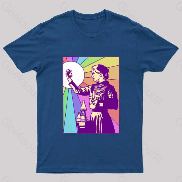 Women Of Science Marie Curie Geek T-Shirt Navy / S