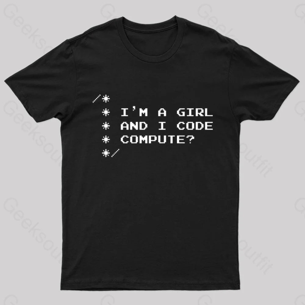 Women Programmer Geek T-Shirt Black / S