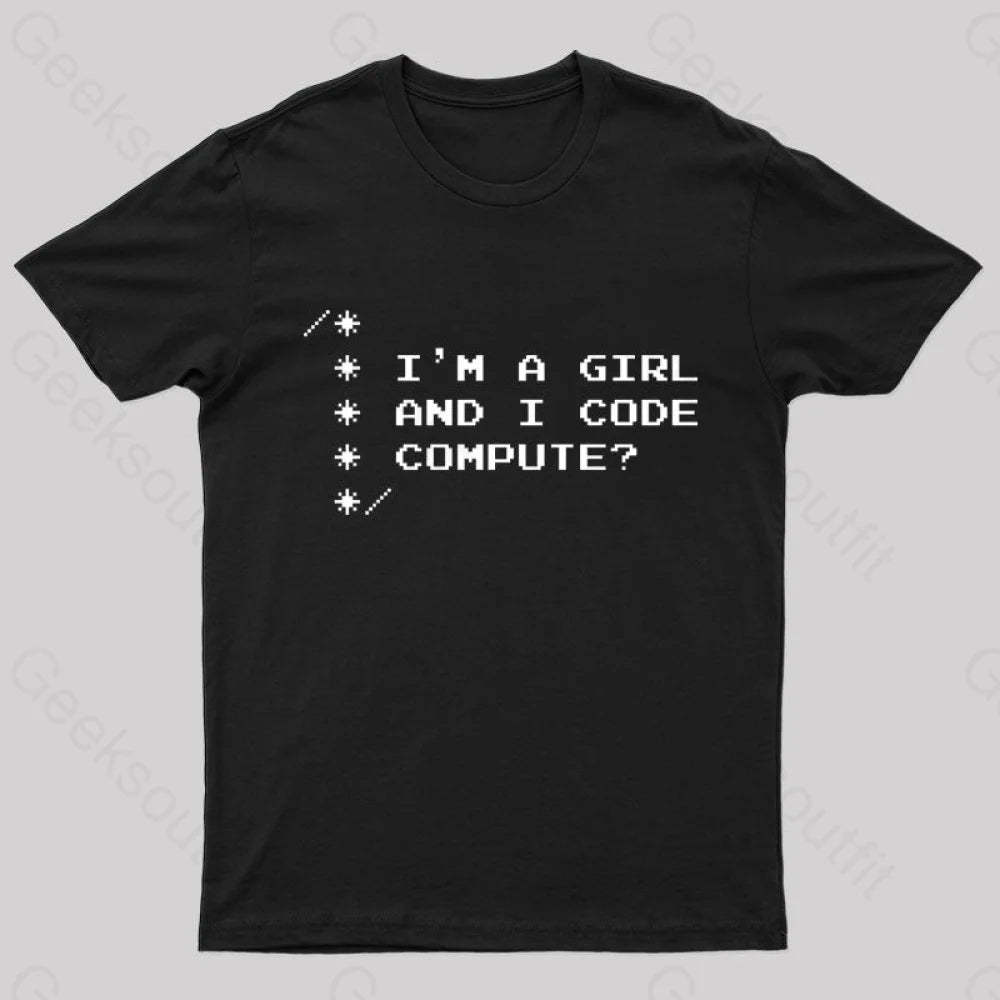 Women Programmer Geek T-Shirt Black / S
