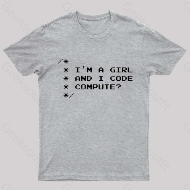 Women Programmer Geek T-Shirt Grey / S