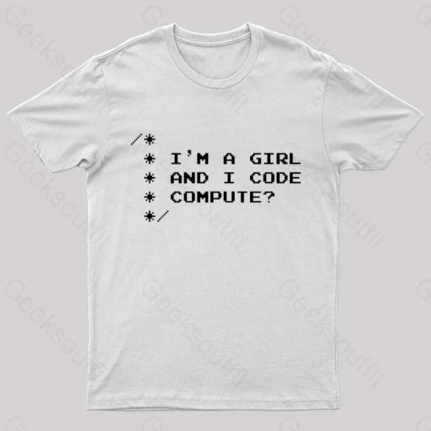 Women Programmer Geek T-Shirt White / S