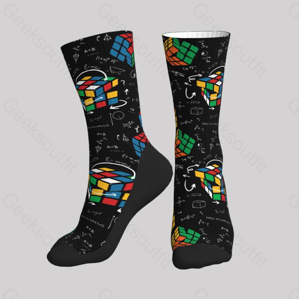 Wonderful Formula And Magic Cube Men’s Socks