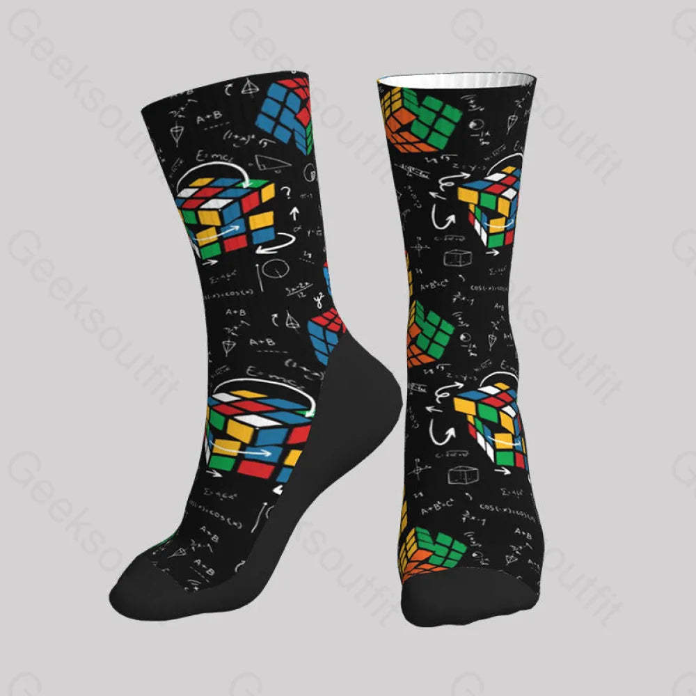 Wonderful Formula And Magic Cube Men’s Socks