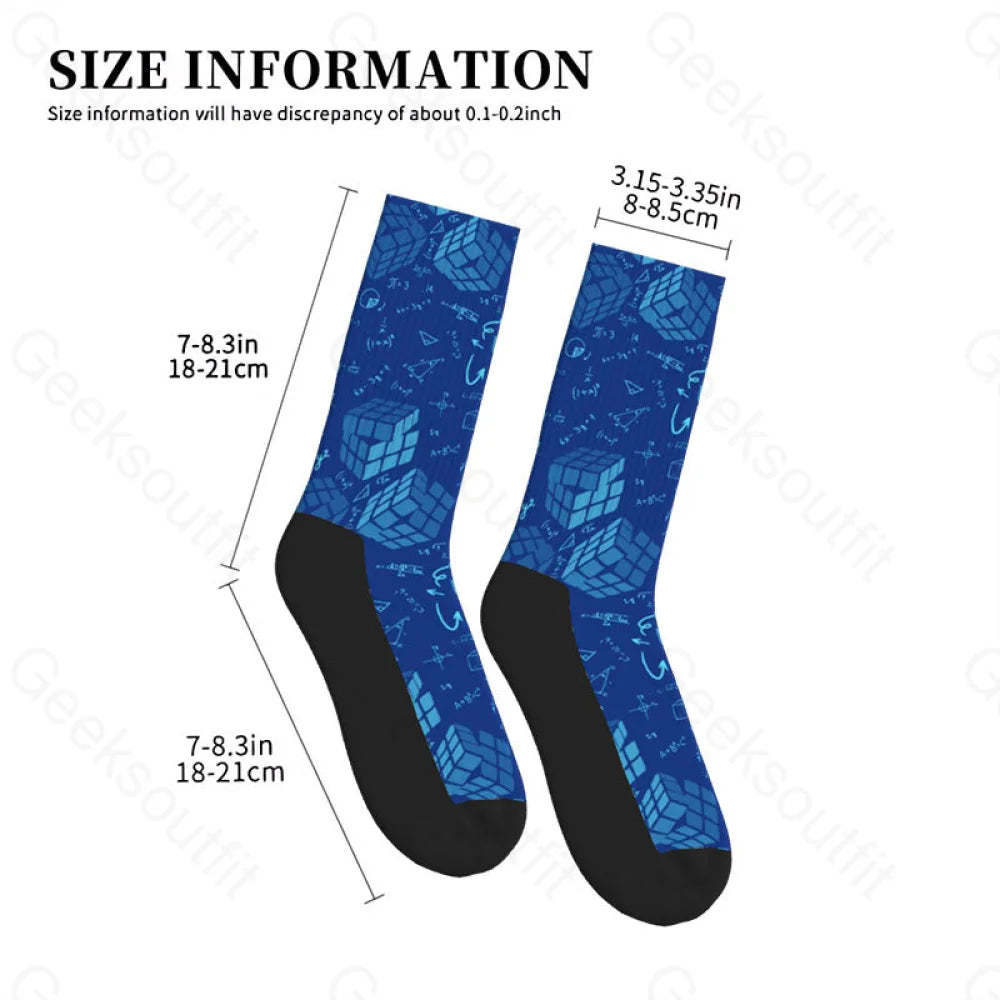 Wonderful Formula And Magic Cube Men’s Socks
