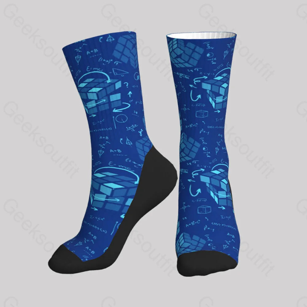 Wonderful Formula And Magic Cube Men’s Socks