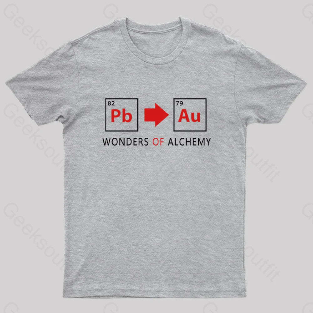Wonders Of Alchemy Geek T-Shirt Grey / S