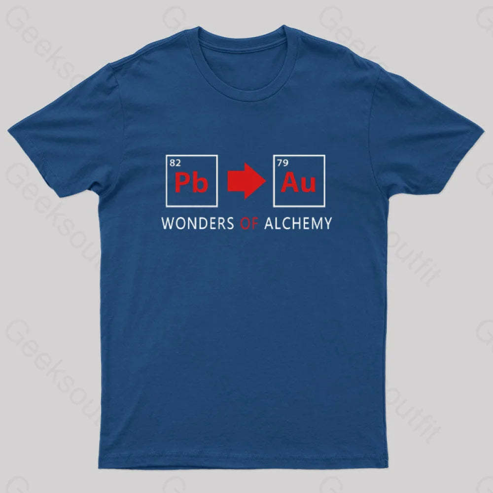 Wonders Of Alchemy Geek T-Shirt Navy / S