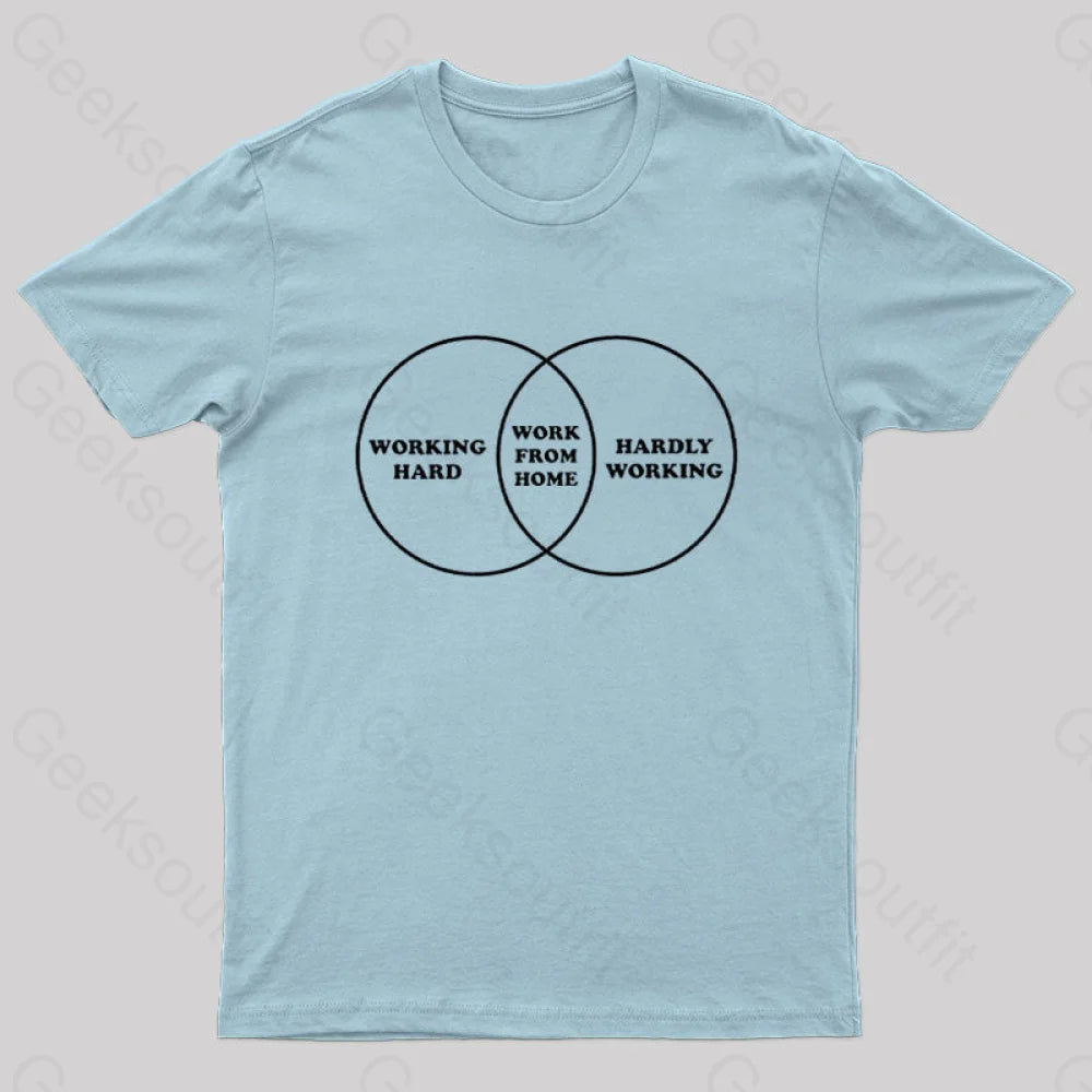 Work Diagram Nerd T-Shirt Light Blue / S