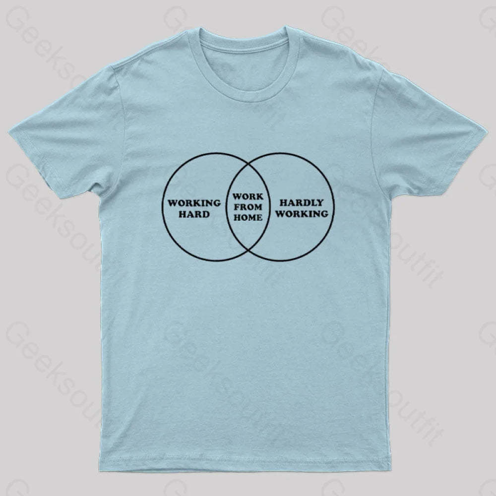 Work Diagram Nerd T-Shirt Light Blue / S
