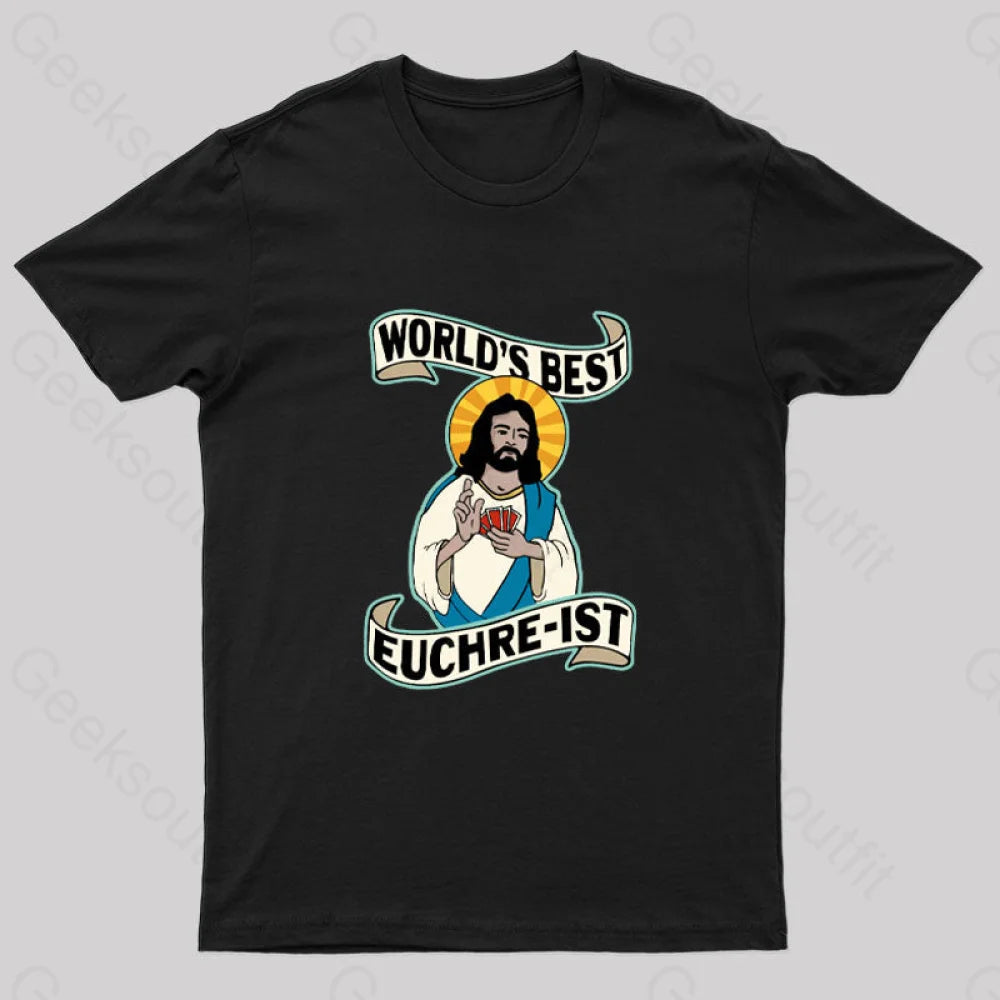 World’s Best Euchre-Ist Geek T-Shirt Black / S