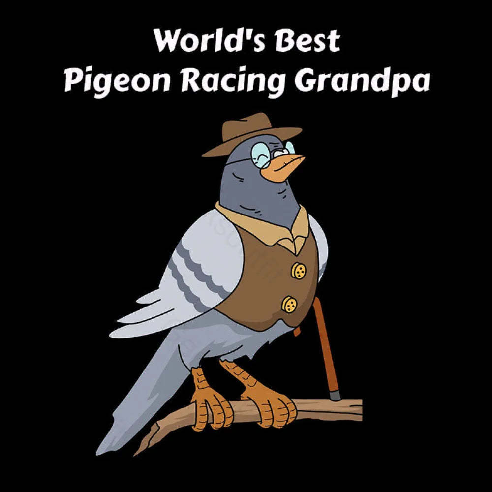 World’s Best Pigeon Racing Grandpa Nerd T-Shirt