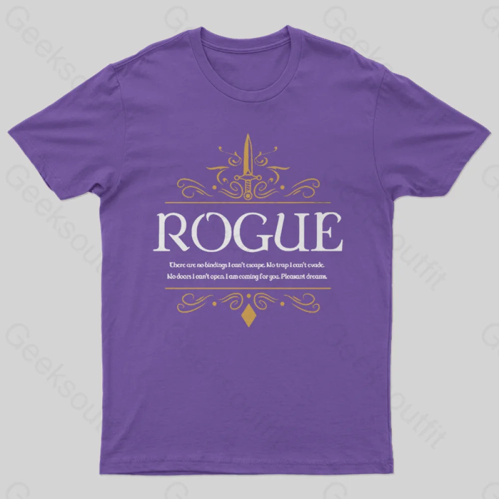 Wow Dungeons Crawler And Dragons Slayer Geek T-Shirt Purple / S