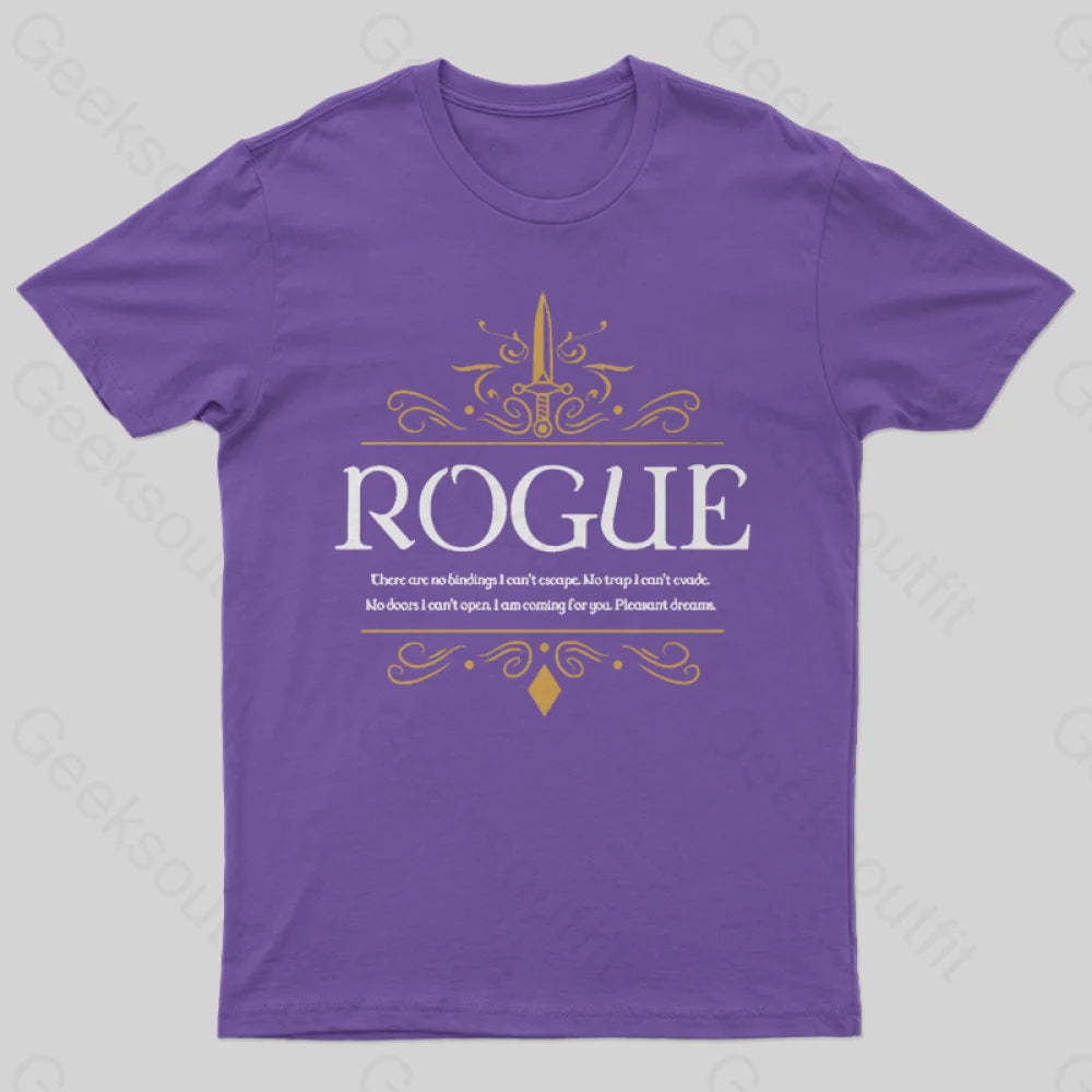 Wow Dungeons Crawler And Dragons Slayer Geek T-Shirt Purple / S