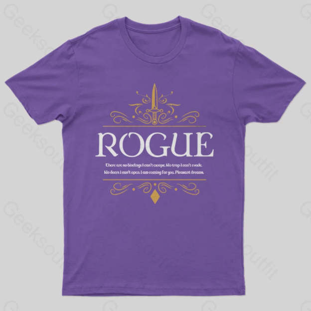 Wow Dungeons Crawler And Dragons Slayer Geek T-Shirt Purple / S