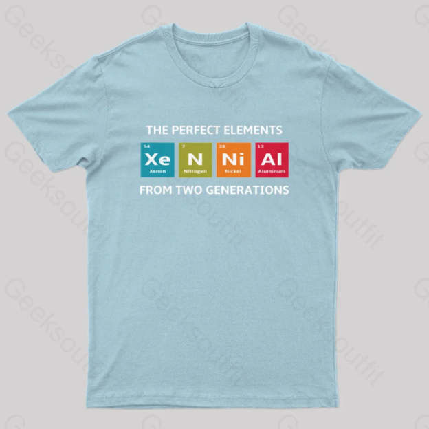 Xennials The Perfect Elements Of Two Generations Nerd T-Shirt Light Blue / S