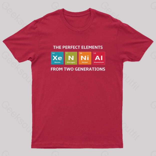 Xennials The Perfect Elements Of Two Generations Nerd T-Shirt Red / S