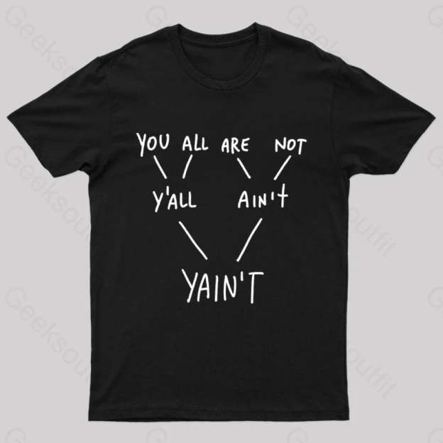 Yaint Verb Origin Geek T-Shirt Black / S