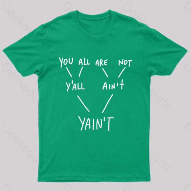 Yaint Verb Origin Geek T-Shirt Green / S